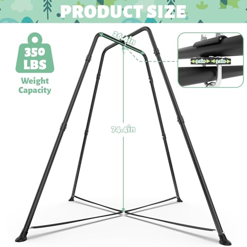 Sensory Swing Set with Stand, Printed Sensory & Pod Swing for Kids by Decmuerx - Used condition - Image 7