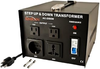 Simran AC-100 Step Up/Down Voltage Converter Transformer 110V/220V 2000 Watt AC-2000 1
