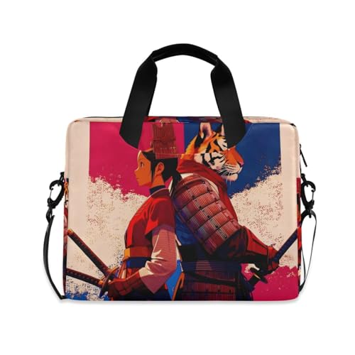Bolsa para laptop con estampado y múltiples bolsillos miniatura 1