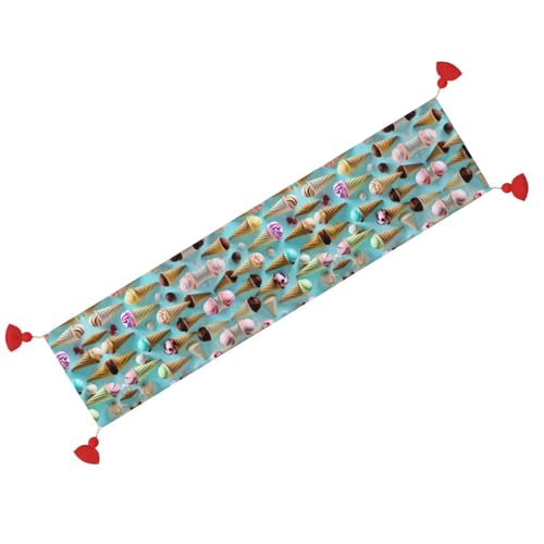 Chemin de table imprimé glace pour protéger la table de cartes - 3