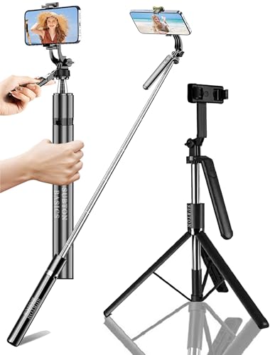 Image of Big Tripod 67 inch with 360 Rotation Pan Head Handle Grip Selfie Stick R16| All Mobile Phone Compatible with Wireless Selfie Remote Camera Shutter Included