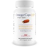 Omega-Caps HP Snip Tips for Cats & Smaller Dogs - Omega 3, EPA, DHA, Vitamins, Minerals, Antioxidants - Support Immune System, Joints, Heart, and Brain - 60 Capsules