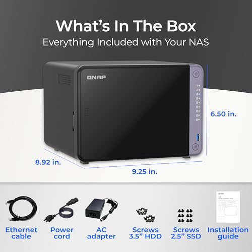 Image of QNAP TS-632X-4G-US 6 Bay 10GbE Desktop NAS with ARM Alpine AL524 Quad-core Processor and 4 GB DDR4 RAM (Diskless)