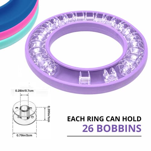 Image of 4 Pack Round Bobbin Holder Bobbin Organizer Bubbin Organizer Keeper for Metal or Plastic Sewing Machine Rings Silicone Sewing Tools Handicraft Ring Keeper