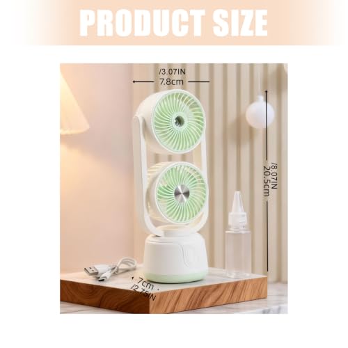 Ventilador de refrigeración portátil, escritorio y camping, humidificador recargable 4