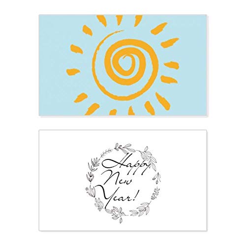 Tarjeta conmemorativa de año nuevo Sun Sunshine para decorar tu mesa de cenar y regalar