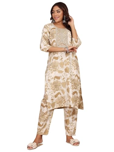 Varanga Women Round Neck Bold Print Co Ord Set