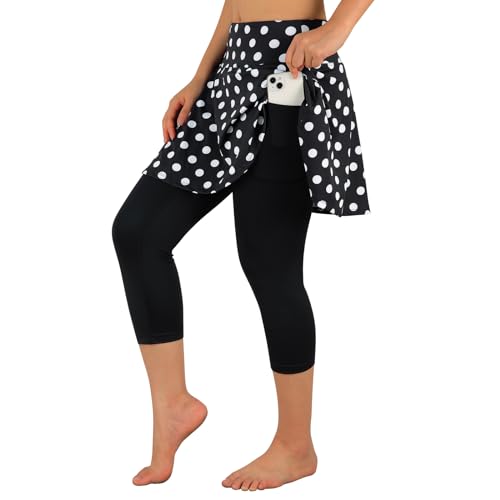 Image of ANIVIVO Skirted Legging for Women, Yoga Legging with Skirts &Women Tennis Leggings Clothes Pockets