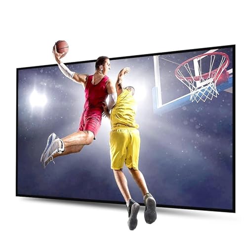 DTYBJN écran de Projection motorisé Écran de projecteur Anti-lumière 16/9, 120/100/60 Pouces, en Tissu réfléchissant, pour cinéma Maison, 4K, 1080P écran de Projection(30 inch)