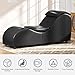 ijuicy Ergonomic Yoga Chair for Adults-Modern Curved Chaise Lounge with Adjustable Cushions, Faux Leather Yoga Stretching Chair for Home Gym, Bedroom & Meditation, Black