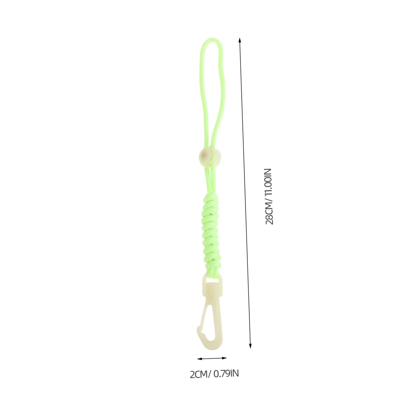 VANZACK Scuba Diving Lanyard Clip with Quick Release Buckle Durable Material Glow the Dark Design Versatile for Cameras for Outdoor Activities