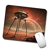 Martian Tripod War Machine Sci-fi from War of The Worlds Low Profile Mouse Pad Mat