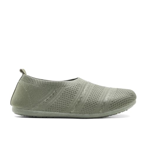 Image of ASIAN ZERI-02 Women's Knitted Slip-On Casual Shoes | Lightweight, Memory Foam, Flexible & Breathable Footwear for Walking, Travel & Casual Use