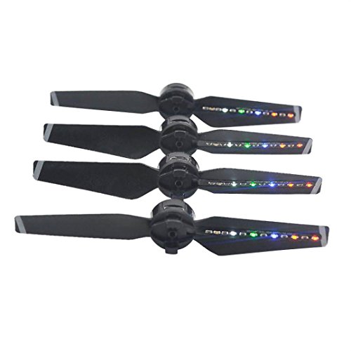 para dji Spark Drone, Diadia 2 Pares de Luces LED para Flash con Luces Intermitentes, Cuchillas de Soporte, Recargables para dji Spark Drone
