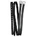 Majestic Ally Genuine Leather English Stirrup Leathers, Ideal for Schooling and Daily use (Pack of 2) (Black, 54 Inch)