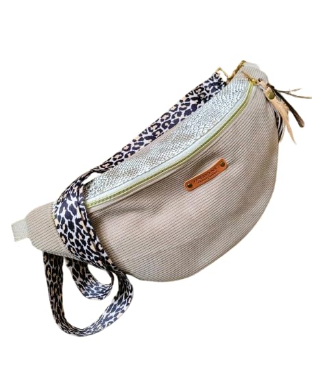 Sac banane en cuir croco beige : affirmez votre style unique
