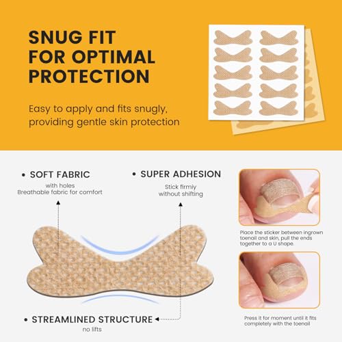 Bezox 60Pcs Breathable Ingrown Toenail Corrector Patches And 50Pcs Ingrown Toenail Stickers thumb #4