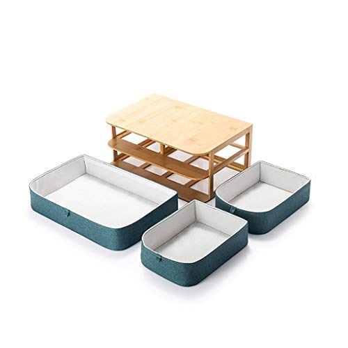 Hemfv Desktop Storage Box Oxford Cloth Drawer Multi-Layer Cosmetics Finishing Box Creative Office Jewelry Box #TOP1