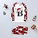 Mens Satin Pajamas Set Early Fall Fashion Family Christmas Pajamas Matching Sets Cute Alphabet Xmas Pjs Sets Long Sleeve Plaid Pajama Set Plus Size Couples Jammies Matching Holiday Sleepwear