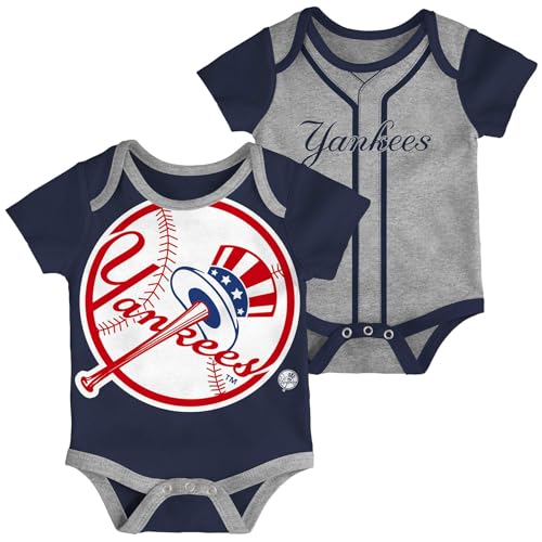 Image of Outerstuff MLB Newborn & Infants 0-24 Months 2 Piece Team Graphic Creeper Bodysuit Romper Set