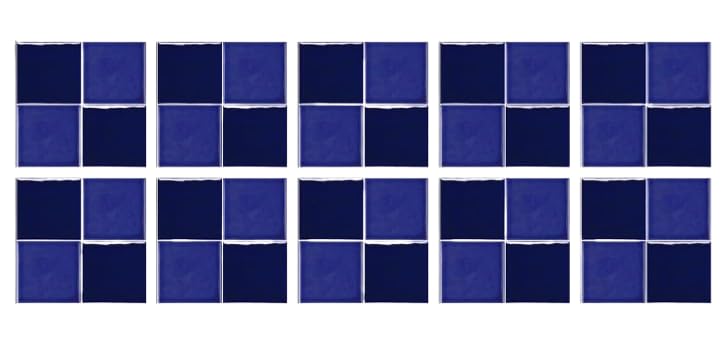 Autocollants muraux azulejos bleus de style européen pour relooker votre cuisine - Lot de 20