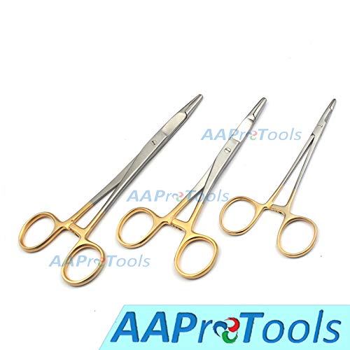 AAProTools 3 Olsen Hegar Needle Holders with Scissors 4 3/4
