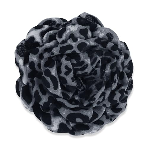 Image of PLwelth Large Flower Brooch Pins Floral Hair Clips for Women Lapel Pins for Dress Clothes Suits Wedding Party Jewelry Gifts
