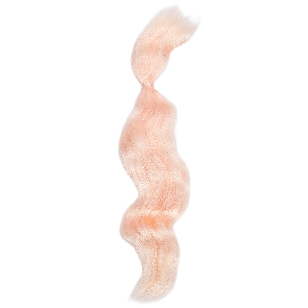 PH PandaHall Mohair Hair Wig Artificial Long Curly Hair Figurine Wigs Faux Hairs Extensions Accessories, 9 Inch Long, Black