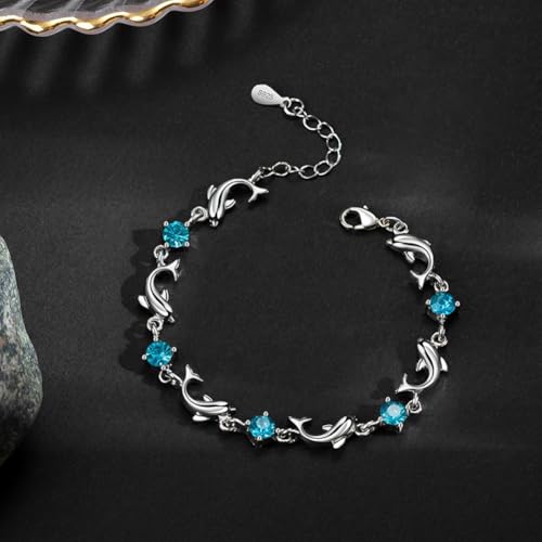 Image of Shining Diva Fashion Valentine Gift For Girlfriend Stylish Silver Plated Crystal Bracelet for Women and Girls (14849b)