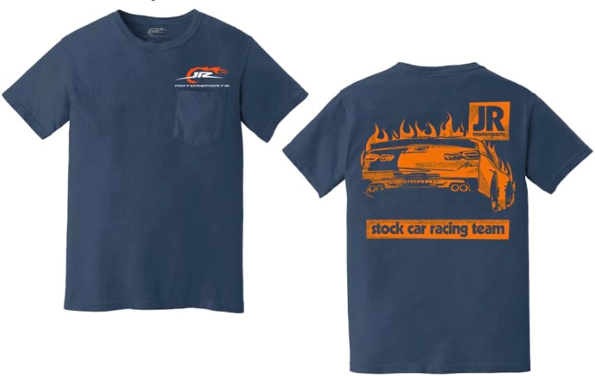 Dale Earnhardt Jr. Motorsports NASCAR Stock Car Racing Team Pocket Blue T-Shirt