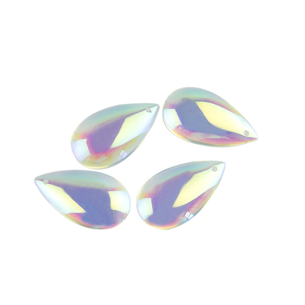 Wiszące kryształy, pryzmaty, kryształowa kropla wody, 38 mm, 50 mm, AB, do kolczyków i chokerów, żyrandol, wiszące kryształy do dekoracji (38 mm, 100 szt.)