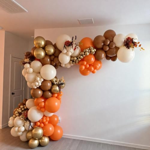 Burt Orange Brown Fall Balloons for Autumn Thanksgiving Party Decorations — view 5