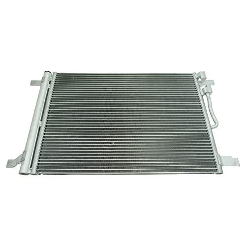 Image of TRQ A /C Condenser and Receiver Drier Assembly Compatible with 2015-2019 Volkswagen Golf 2018-2020 Tiguan
