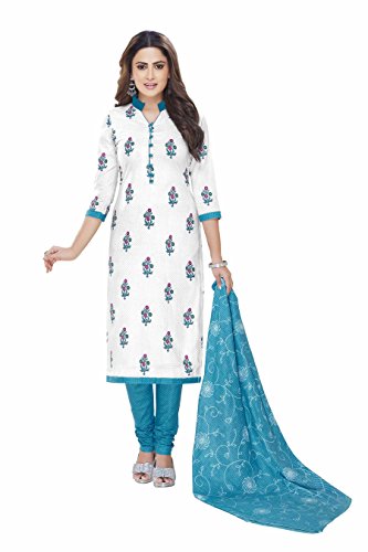 Image of Miraan Cotton Printed Readymade Salwar Suit For Women(MIRAANSAN2321, Blue)