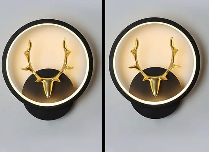 GAUVIK Nordic LED 3 Color Indoor Creative Square Deer Black Body