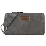 Wrangler Womens Wallet Wristlet Long Purse Designer Clutch Large Capacity Credit Card Holder Gifts for Women Men