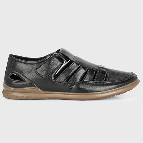 Image of Centrino Men's Fisherman Sandals | Stylish Closed-Toe Design | Soft Cushioned Footbed | Genuine-Look Upper | Comfortable for Daily & Outdoor Wear (9489)