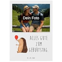 Mr. & Mrs. Panda Personalisiertes Poster DIN A5 - Individuelles Geschenk Mit Igel & Luftballon Design