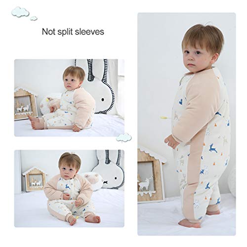 Happy Cherry Unisex Baby Winter Breathable Cotton Sleeping Sack Wearable Blanket Warm Long Sleeve Cartoon Romper Pajama #TOP2