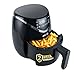 iBELL 3.2L Air Fryer For Home |800W, Feather Touch Control, 6 Preset Cooking Modes, Adjustable Temperature, One Basket with Steam Rack, Oil-Free Healthy Cooking (Black)