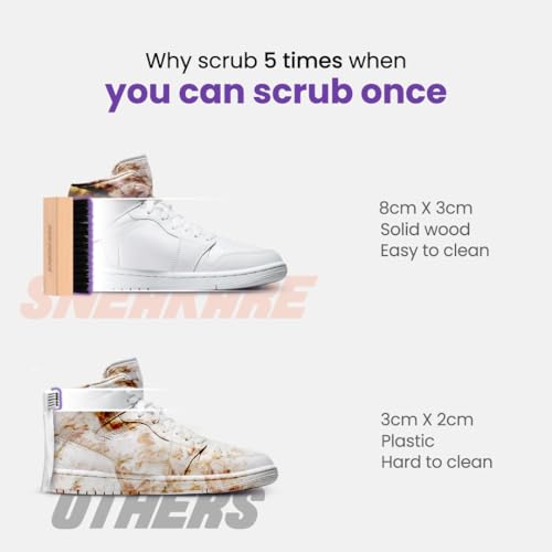 SNEAKARE Quick Shoe Cleaning Kit Shoe Cleaner & Medium Bristle Shoe Brush, White Shoe Cleaning Kit, Shoe Cleaner Kit For Sneaker,Sports Shoe Cleaner Foam Spray