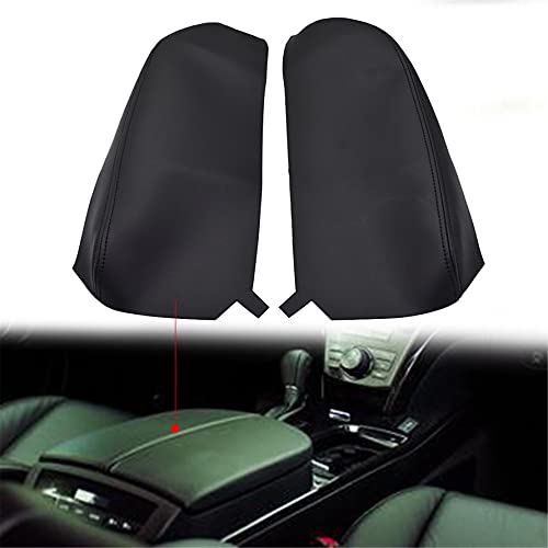 Image of munirater Leather Center Console Armrest Cover Skin Black Replacement for 2007-2013 Acura MDX