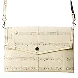 Large Thin Clutch Purse Made From Musical Note Sheet - Music Gifts for musician evening wedding Fair trade ethical fun present piano player teacher appreciation pianist violinist choir singer prime