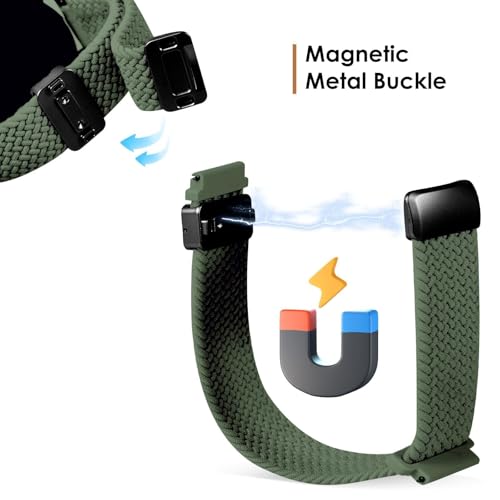 Bracelet montre nylon tressé à dégagement rapide élastique et ultra léger 20mm 22mm - 3