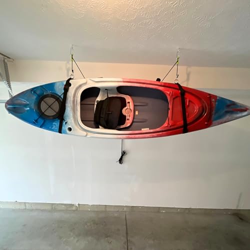 image for Tie Boss Kayak Hanger, Cargo Ceiling Storage, Overhead Storage, Waterc