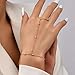 Handmade Hand Chain Bracelet Ring Bracelet Hand Chain Gothic Finger Ring Slave Bracelet Halloween Cosplay Jewelry Gifts