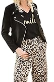 Matière suédine douce et agréable à porter Coupe ajustée qui met en valeur la silhouette Style perfecto intemporel et tendance Facile à associer avec toutes vos tenues Idéal pour un look chic au quotidien