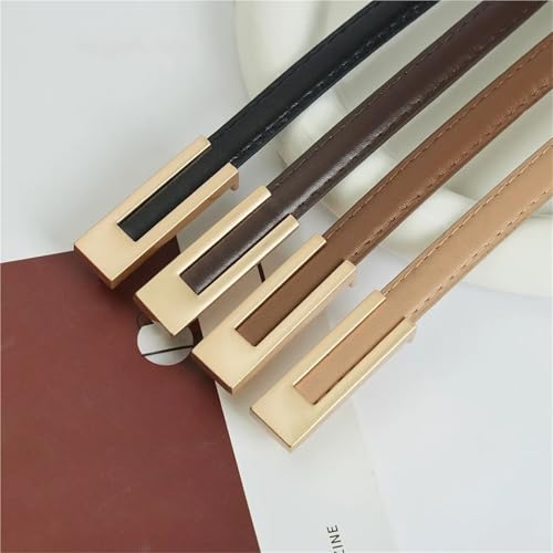 Women PU Leather Thin Waist Strap Metal Accessories Basic Belt Women Casual Porous Adjustable Belts3