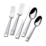 International Silver 5114321 Carlisle Stainless Steel Flatware, 20-Piece Set, Service for 4