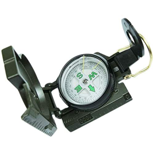 Bússola metálica militar com mira
